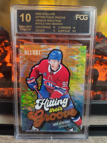 2025-26 Allure Ivan Demidov Hitting Their Groove Orange Spectrum #/299 FCG 10
