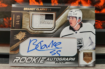2022-23 Upper Deck SPX Brandt Clarke Rookie Autograph Patch #BC #/25