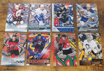 2024-25 Upper Deck Youn Guns Renewed Lot of 8 McDavid Ovechkin Hughes