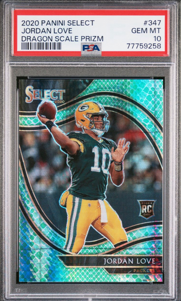 2020 Panini Select Jordan Love Dragon Scale /67 PSA 10