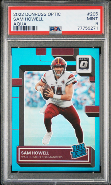 2022 Donruss Optic Sam Howell Aqua /299 PSA 9