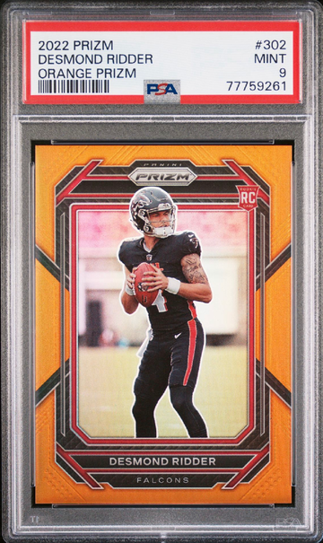 2022 Panini Prizm Desmond Ridder Orange Prizm /249 PSA 9
