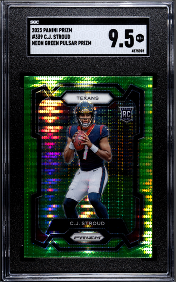 2023 Panini Prizm CJ Stroud Neon Green Pulsar SGC 9.5