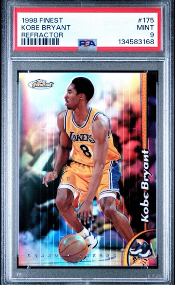 KOBE BRYANT PSA 9 - 1998 FINEST REFRACTOR #175