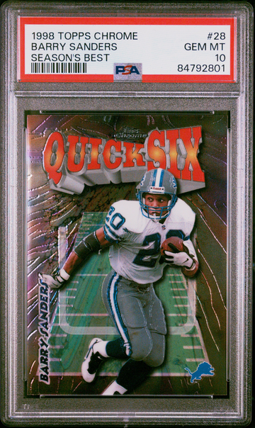1998 Topps Chrome Barry Sanders Seasons Best PSA 10
