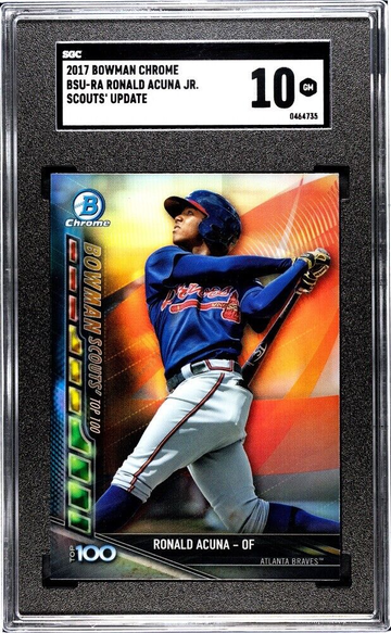 Ronald Acuna Jr 2017 Bowman Chrome Scouts Top 100 RA SGC 10 Gem Mint
