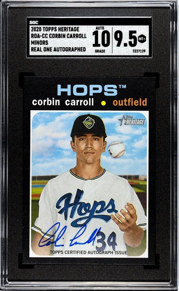 Corbin Carroll 2020 Topp Heritage Minors Real One Auto SGC 9.5 10 Autograph