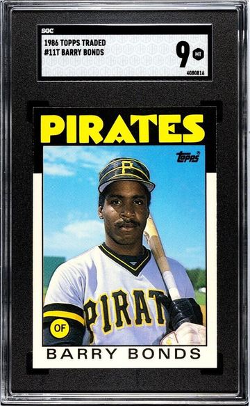 Barry Bonds 1986 Topps Traded 11T Rookie RC SGC 9 Mint