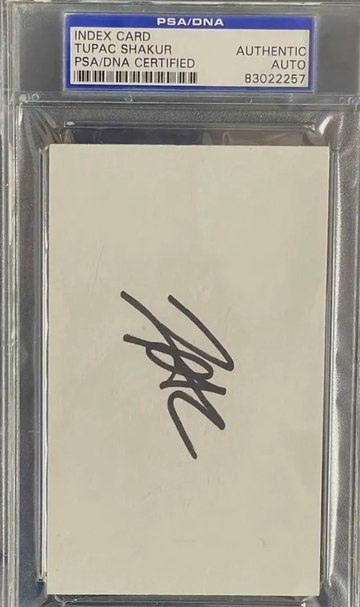 TUPAC SHAKUR 2PAC AUTO PSA DNA 1996 RARE SIGNED AUTOGRAPHED