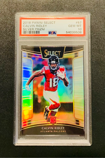 2018 Select Concourse CALVIN RIDLEY Silver Prizm RC #57 PSA 10 Falcons Jaguars