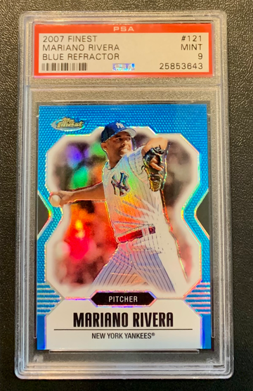 2007 Finest Baseball MARIANO RIVERA #121 Blue Refractor /399 PSA 9 Yankees 