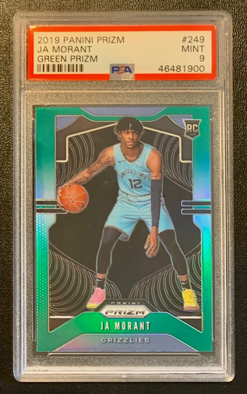 2019-20 Prizm JA MORANT Green Prizm RC #249 PSA 9 Memphis Grizzlies 