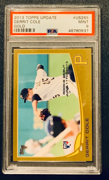 2013 Topps Update GERRIT COLE #US265 GOLD RC /2013 Rookie Debut PSA 9 Pirates