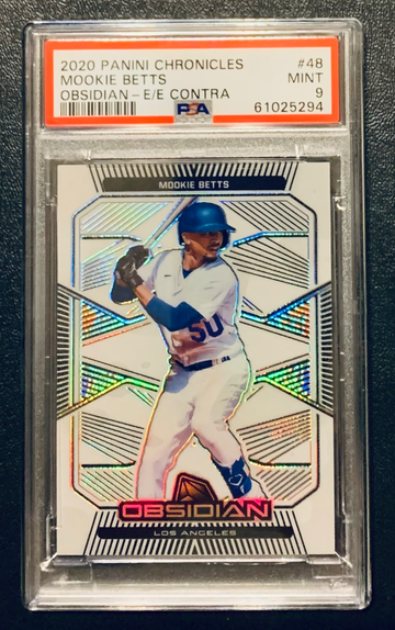 2020 Chronicles Obsidian MOOKIE BETTS #48 Electric Etch White /8 PSA 9 POP 1 SSP