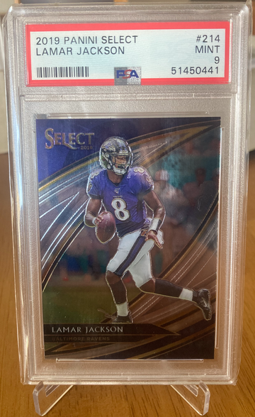 2019 Select Field Level Rookie Lamar Jackson RC #214 PSA 9