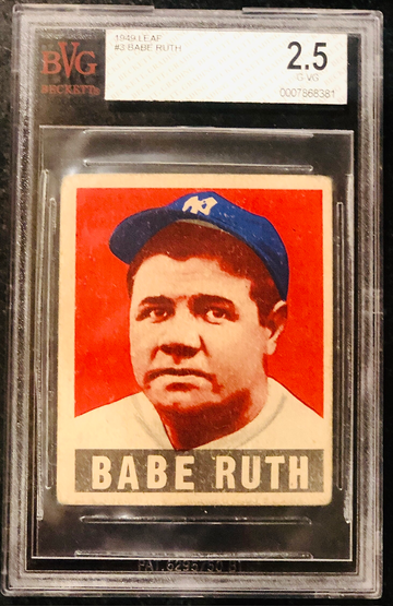 1949 Leaf Babe Ruth BVG 2.5 (Low Reserv!)