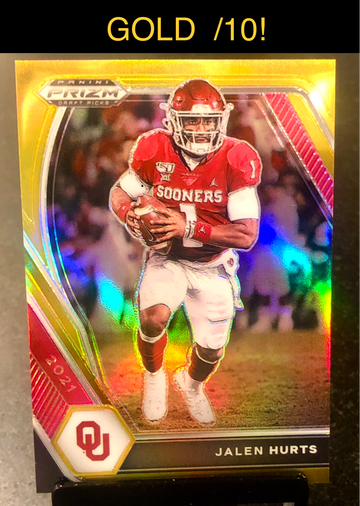 Jalen Hurts 2021 Prizm Draft True Gold /10!
