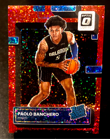 Paolo Banchero 2022-23 Optic Red Sparkle SSP Rookie