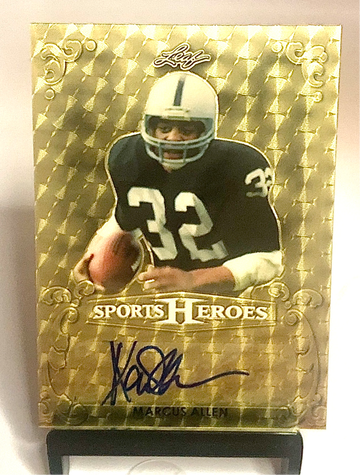 Marcus Allen 1/1 2017 Leaf Sports Heroes Gold Vinyl Auto!