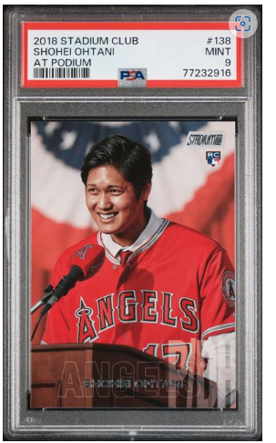 2018 Stadium Club #138 Shohei Ohtani at Podium PSA 9