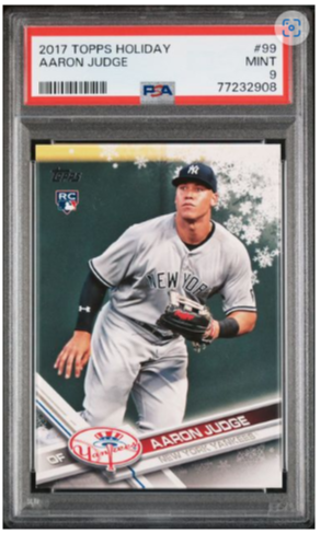 2017 Topps Holiday #99 Aaron Judge PSA 9