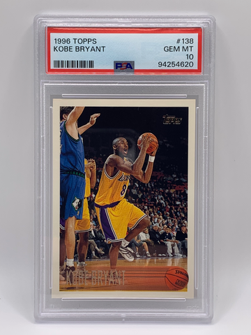 🏀 1996 TOPPS KOBE BRYANT ROOKIE #138 PSA 10 🔥💥