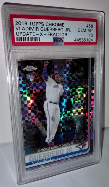 Vladimir Guerrero Jr 2019 Topps Chrome Update X-Fractor /199 PSA 10 #58 RC Rookie Debut