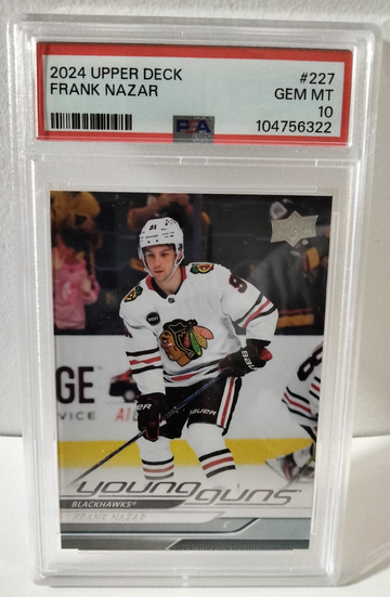 Frank Nazar 2024 Upper Deck Young Guns PSA 10  #227 RC Rookie