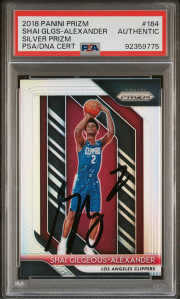 2018 panini prizm Shai Gilgeous-Alexander RC Silver #184