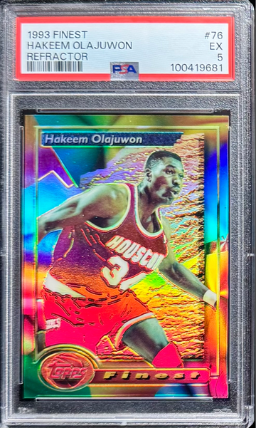 1993 Finest Hakeem Olajuwon Refractor PSA 5