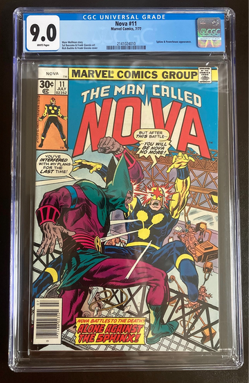 NOVA #11 CGC 9.0 White Pages Sphinx & Powerhouse Marvel 1977