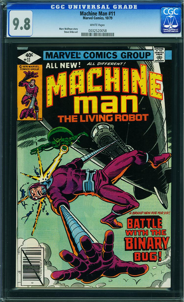 Machine Man 11 CGC 9.8 White Pages Steve Ditko Marvel 1979 Only 13 on Census