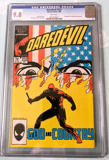 Daredevil #232 CGC 9.8 WP 1st Appearance of Nuke Marvel 1986