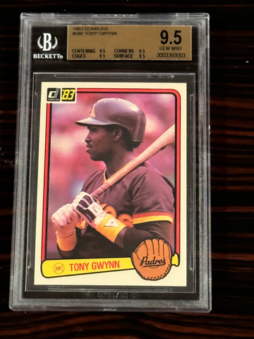 1983 Donruss Tony Gwynn rookie BGS 9.5 Gem mint is rare rookie card