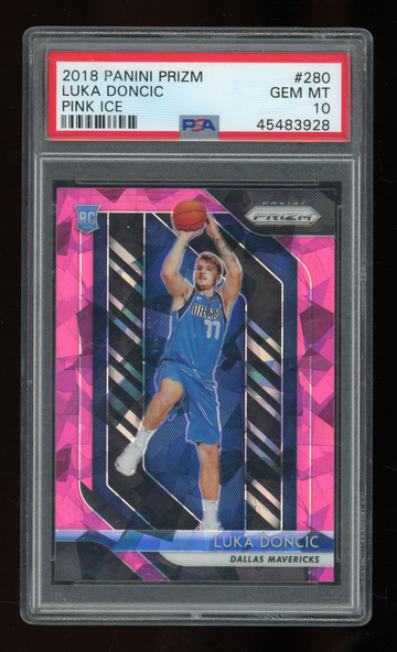 2018 Panini Prizm Luka Doncic Pink Ice PSA 10 #280