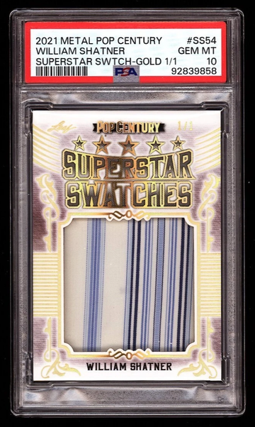WILLIAM SHATNER PSA 10 GOLD 1/1 LEAF POP CENTURY SUPERSTAR SWATCHES #SS54 RARE!!