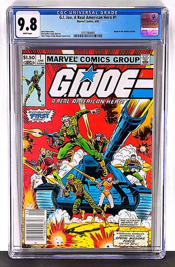 G.I. JOE A REAL AMERICAN HERO #1 Newsstand CGC 9.8 White Pages Larry Hama 1982