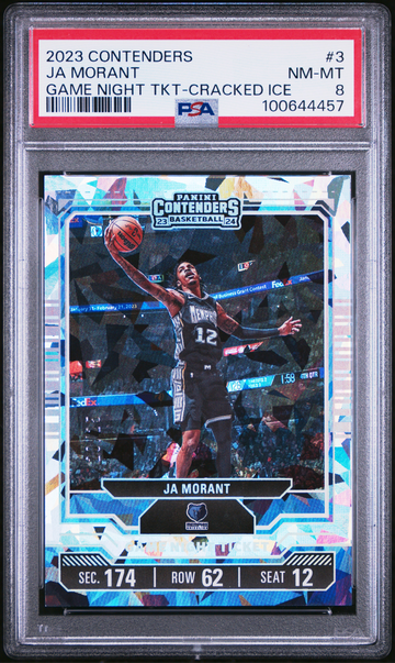 2023 Contenders Ja Morant Game Night Ticket Cracked Ice 20/25 PSA 8