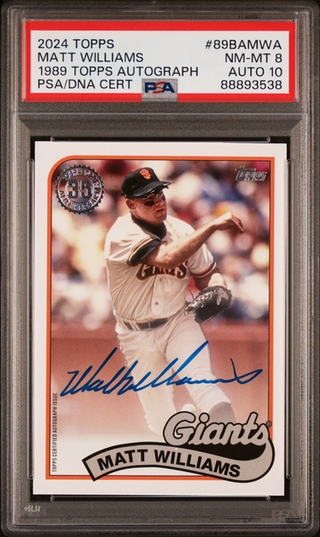 2024 Topps Matt Williams 1989 Auto PSA 8 Auto 10