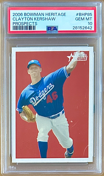 2006 Bowman Heritage Prospects Clayton Kershaw #BHP85 PSA 10