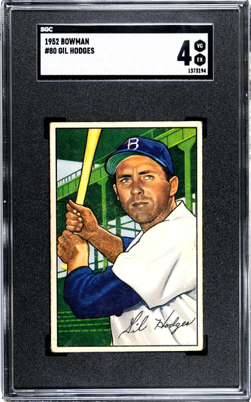1952 Bowman #80 Gil Hodges SGC 4