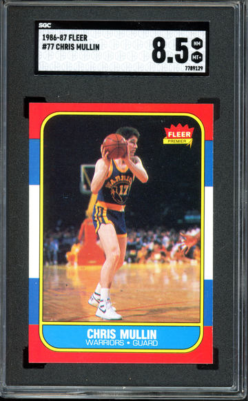 1986 Fleer #77 Chris Mullin SGC 8.5