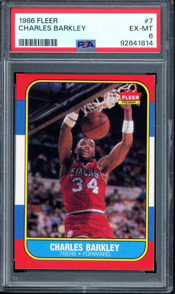 1986 Fleer #7 Charles Barkley PSA 6