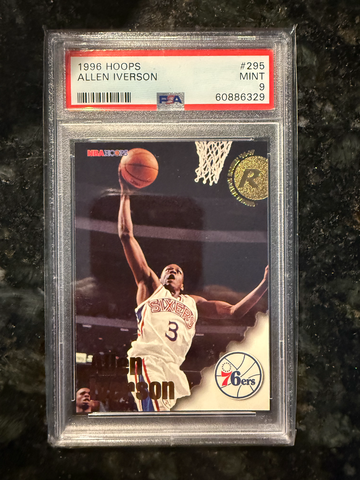 1996 Hoops #295 Allen Iverson PSA 9