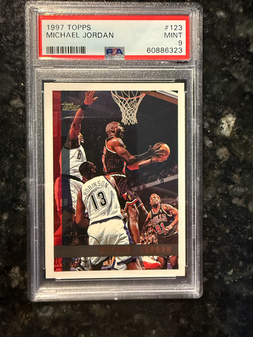 1997 Topps #123 Michael Jordan PSA 9