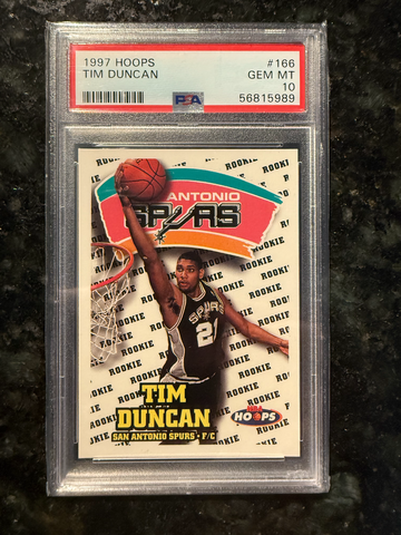 1997 Hoops #166 Tim Duncan PSA 10