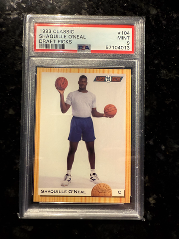 1993 Classic Draft Picks #104 Shaquille O'Neal PSA 9