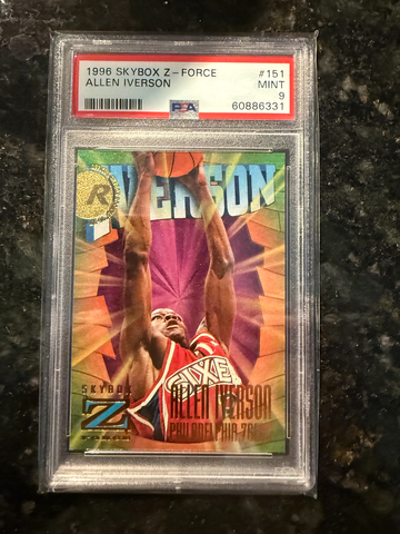 1996 Skybox Z Force #151 Allen Iverson PSA 9