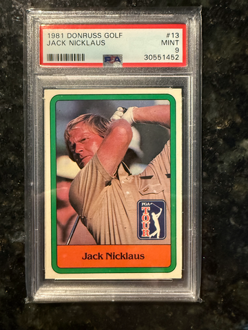 1981 Donruss Golf #13 Jack Nicklaus PSA 9