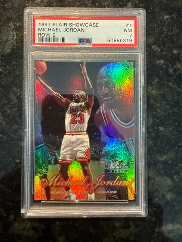 1997 Flair Showcase Row 2 #1 Michael Jordan PSA 7
